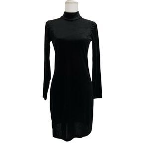 1. State Women's Size S  Black Velvet Sleeveless Halter Neck Bodycon Dress Party